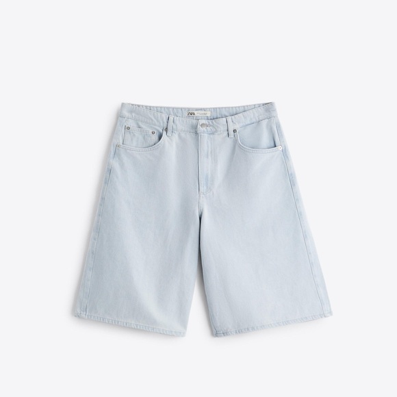 Zara Other - Zara relaxed fit denim Bermuda shorts